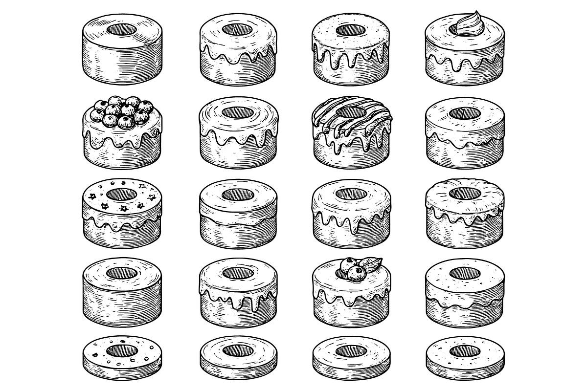 Sweet Donut Pastry Illustration, an Object Graphic by RT Studio