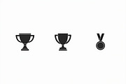 Trophy Cup and Medal Icon Set, an Illustration by Designs_River (Thumbnail 5 of 7)