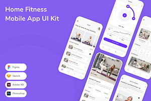 Home Fitness Mobile App UI Kit