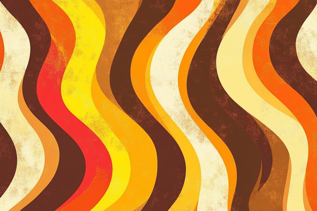 Retro Waves Pattern, a Pattern Graphic by Printable Treasure (Photo 2 of 7)