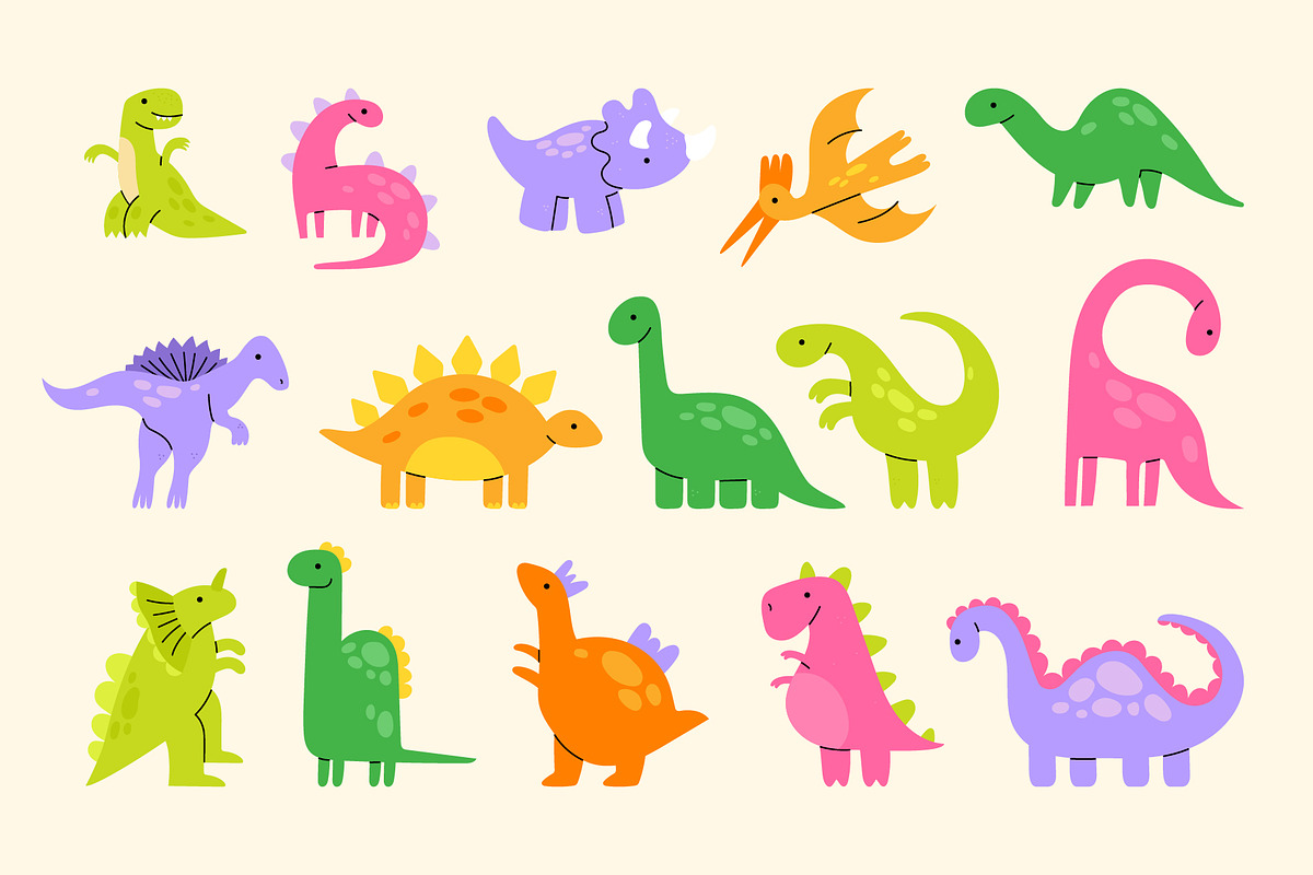 Dinosaur World | Graphic collection, an Illustration by katieromanoff_art (Photo 8 of 13)