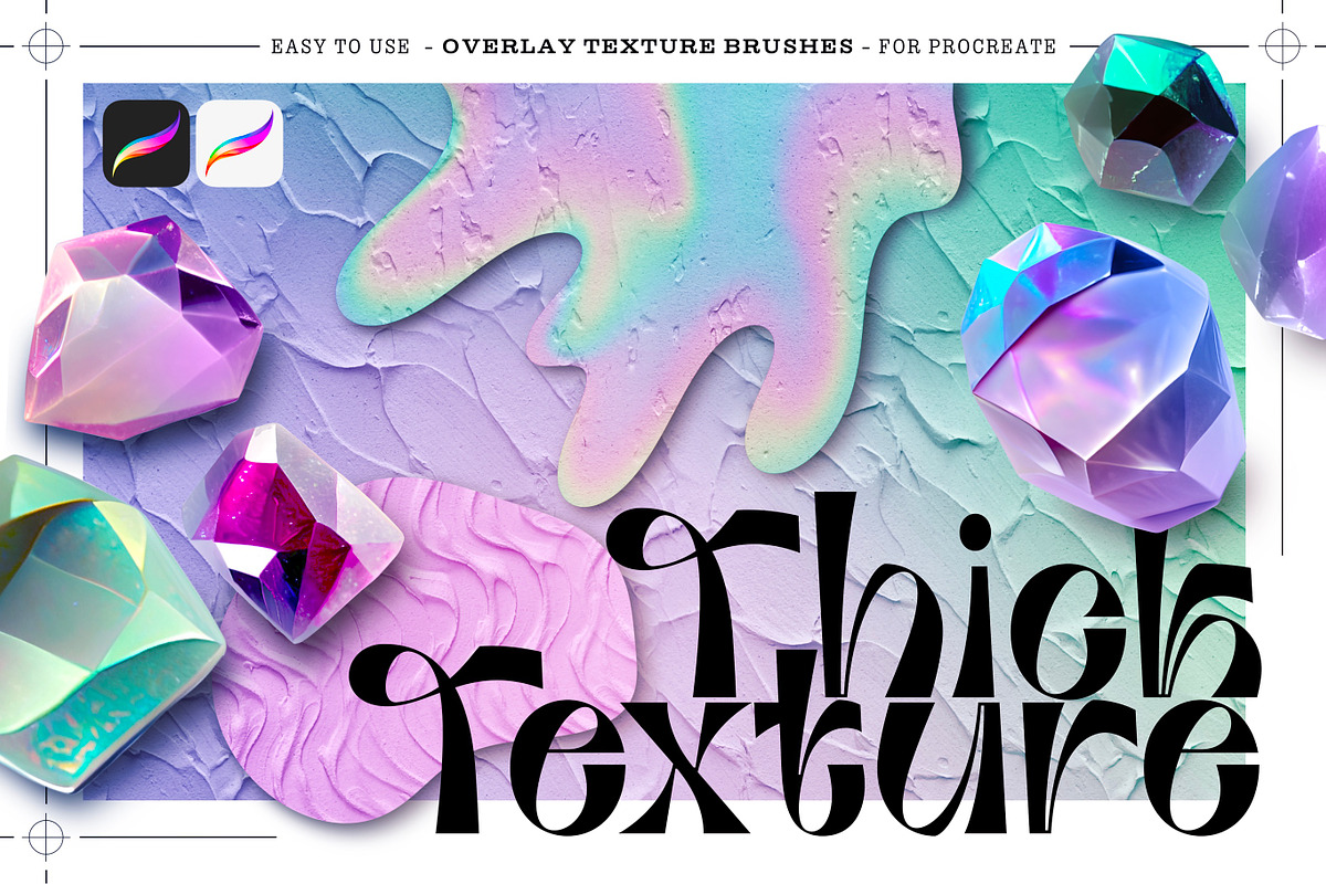 Thick Texture for Procreate, a Brush Add-On by UPROOT (Photo 1 of 5)