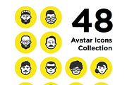 48 Avatar Icons + Font, an Icon by Little Jimi Shop (Thumbnail 1 of 5)