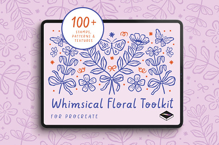 Whimsical Floral Procreate Toolkit, a Brush Add-On by Pencil Twist