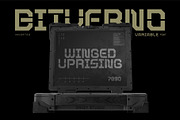 Bitverno - Experimental Sci-fi Font, a Sans Serif Font by Drizy (Thumbnail 8 of 9)