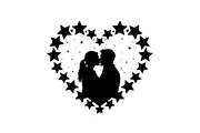 Couple Love Heart Silhouette Bundle, an Illustration by Amazin_art (Thumbnail 8 of 51)