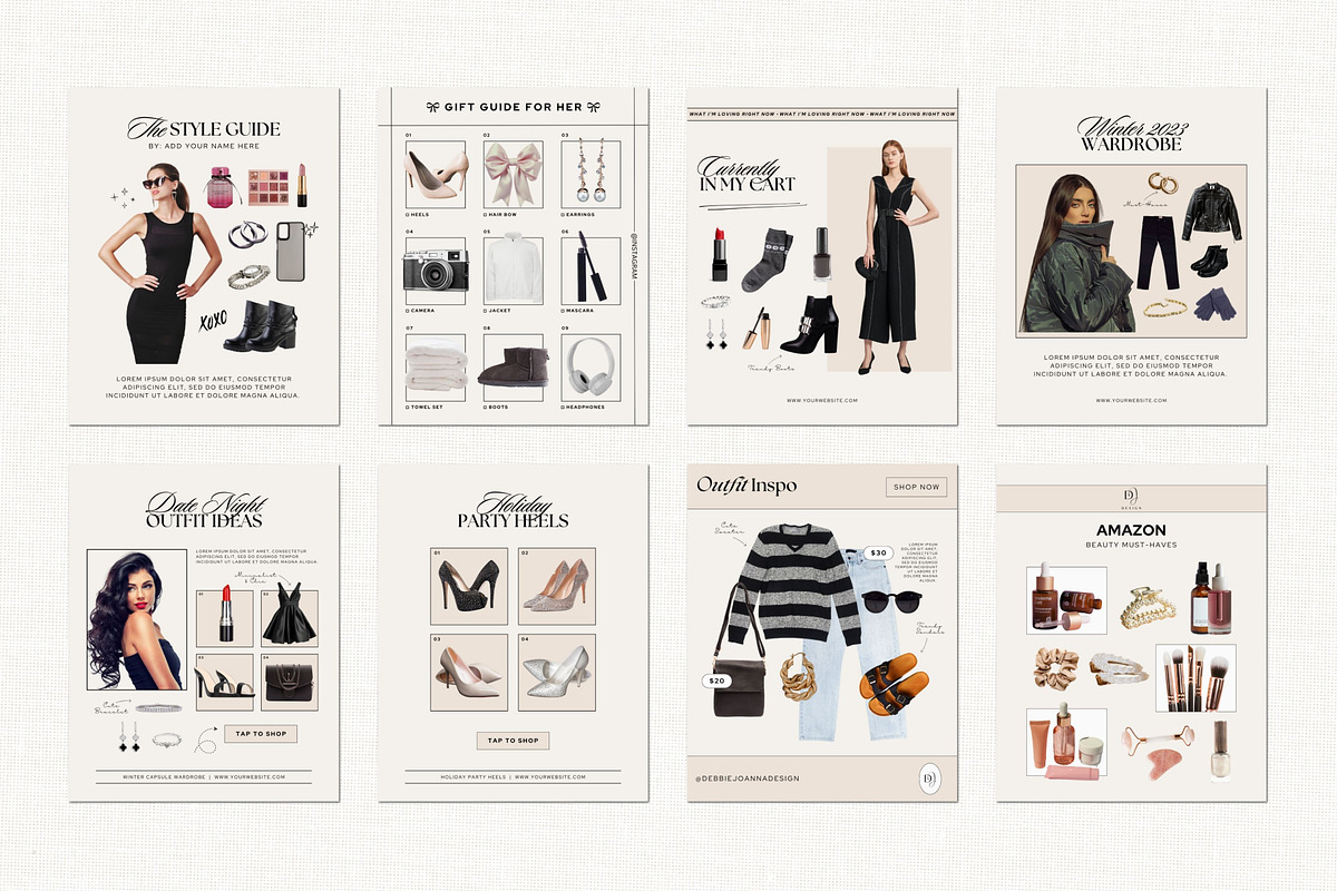 Fashion Blogger LTK Canva Template, a Social Media Template by Deb Creative Studio (Photo 4 of 9)
