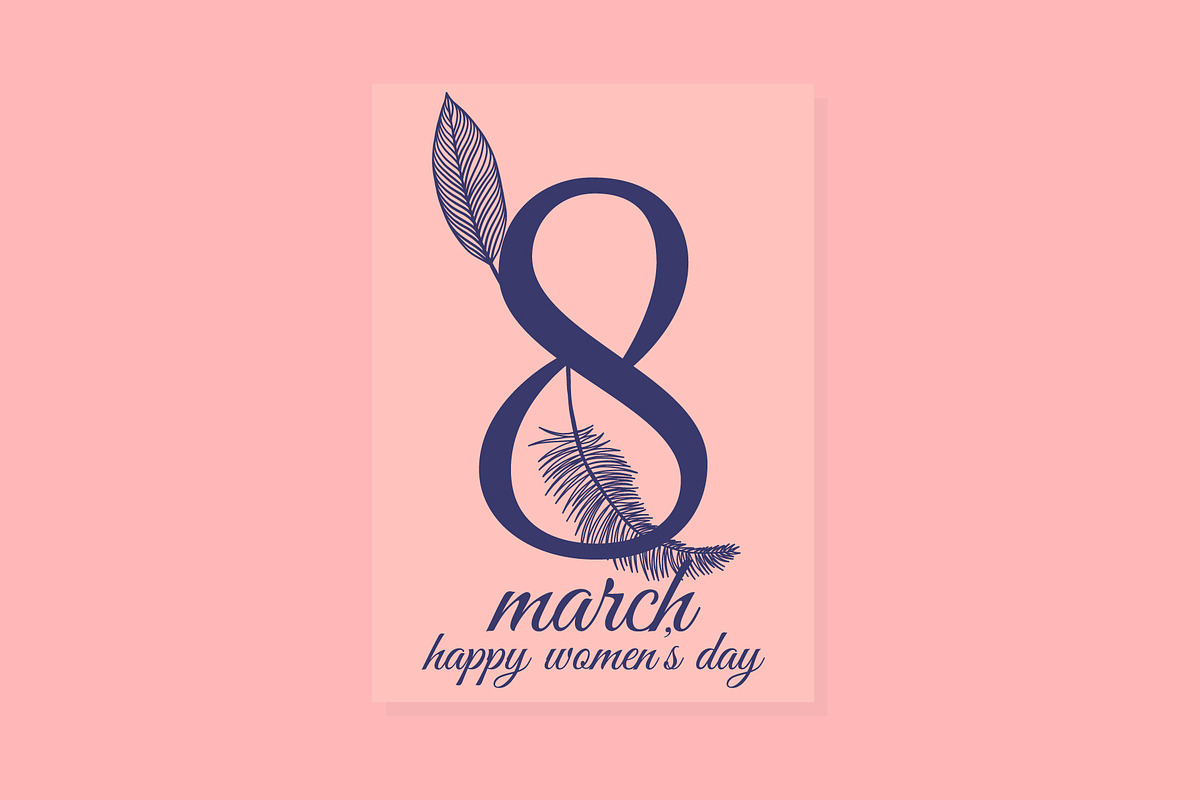 happy women's day cards set, a Card Template by designbydi (Photo 3 of 9)