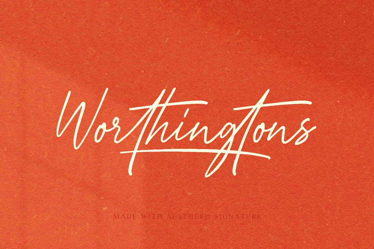 Aesthero - Stylish Signature Script, a Script Font by Sarid Ezra (Photo 6 of 7)