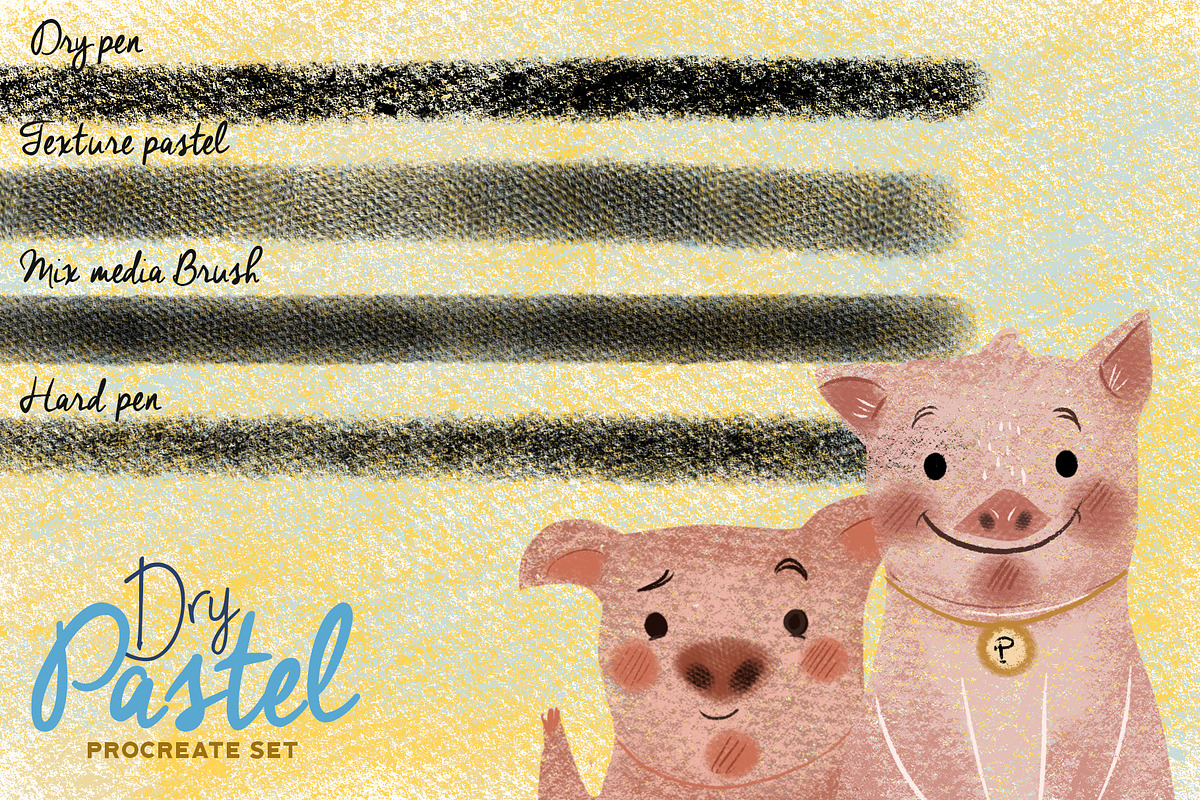 Dry Pastel Procreate Set preview 2
