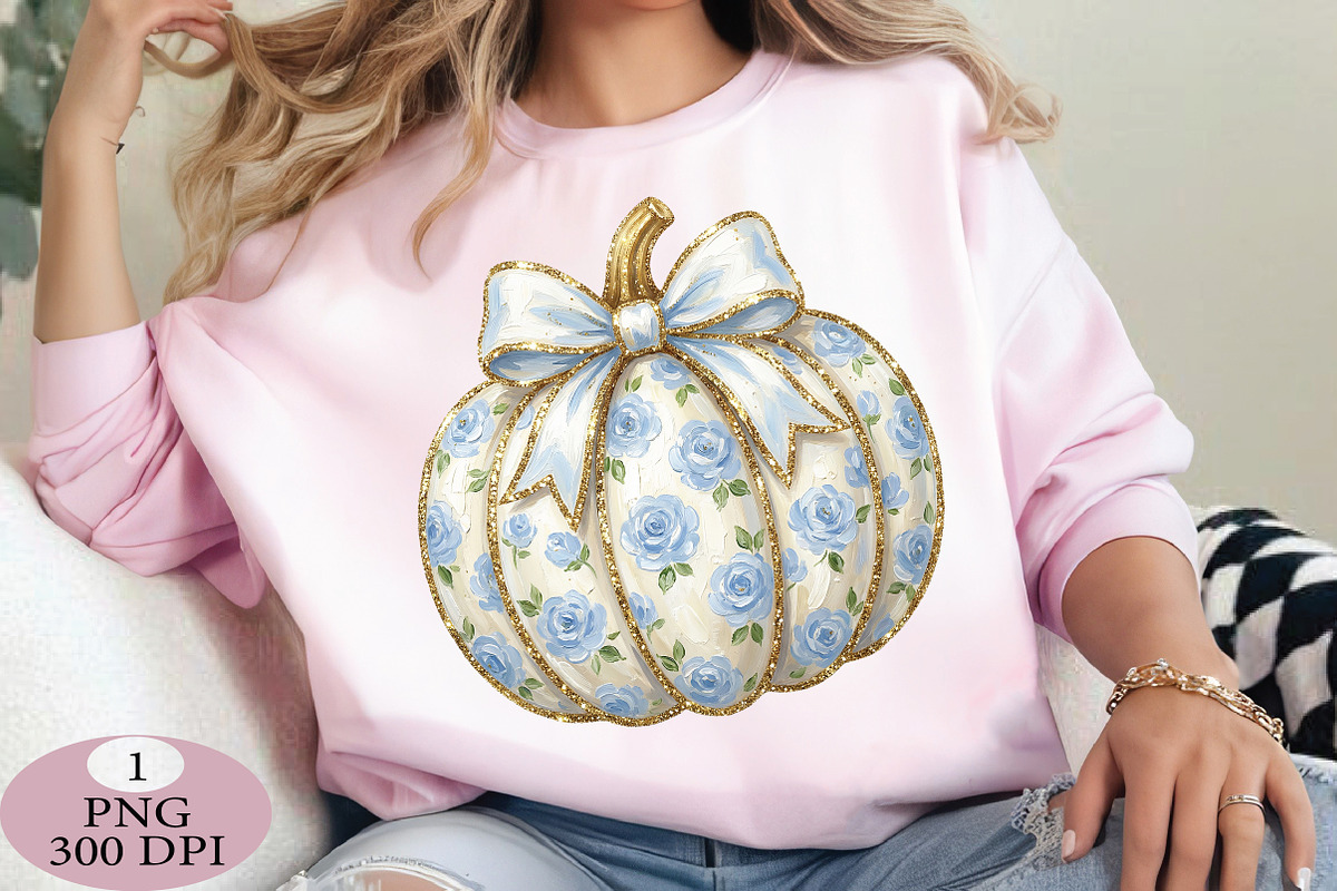 Grandmillennial Pumpkin Png, an Illustration by Daily.Designs (Photo 4 of 5)