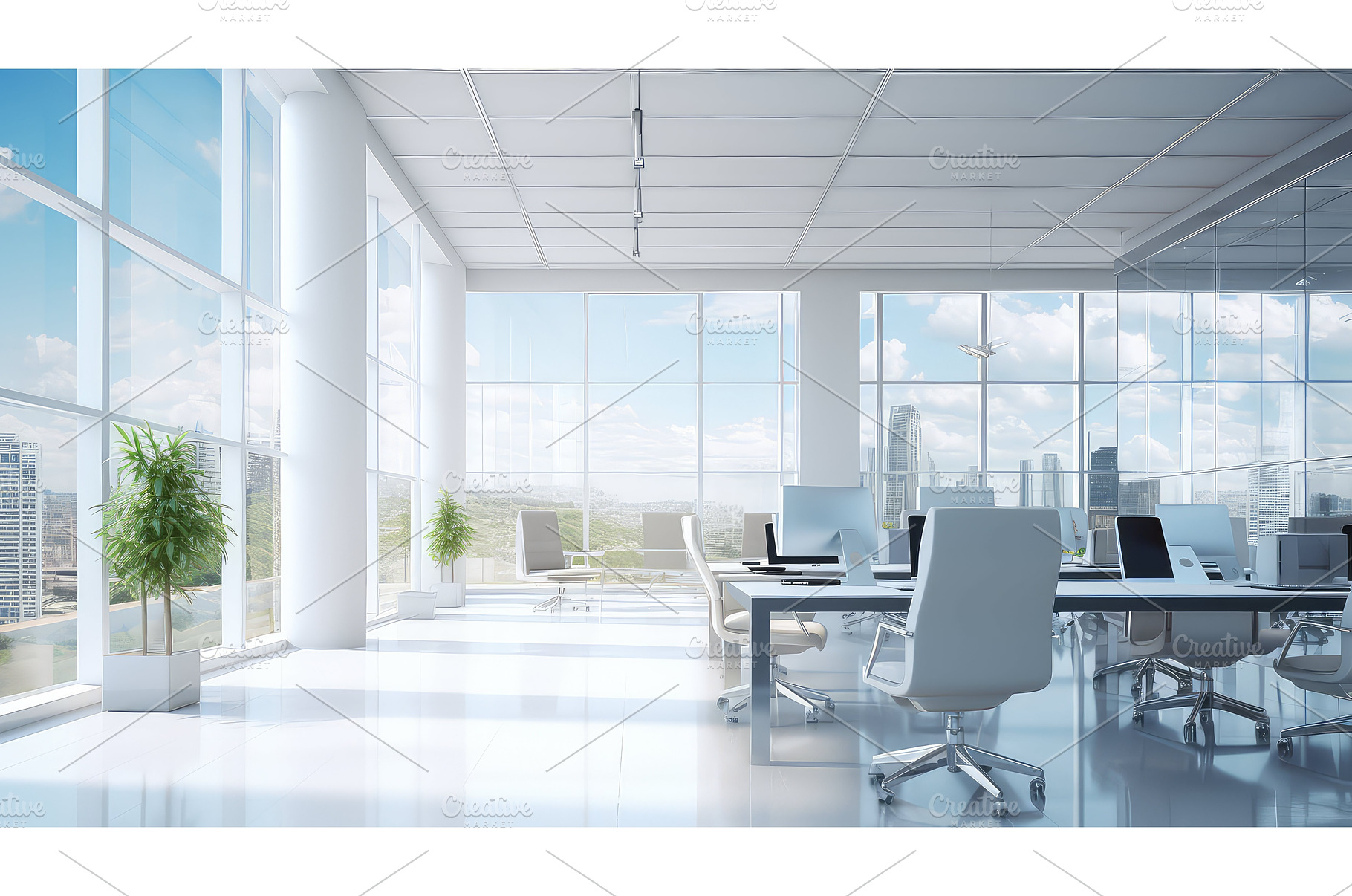 workspace contemporary office, a Technology Photo by pikepicture