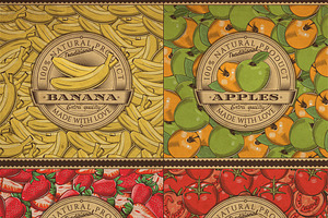 Vintage Fruits & Vegetables Labels