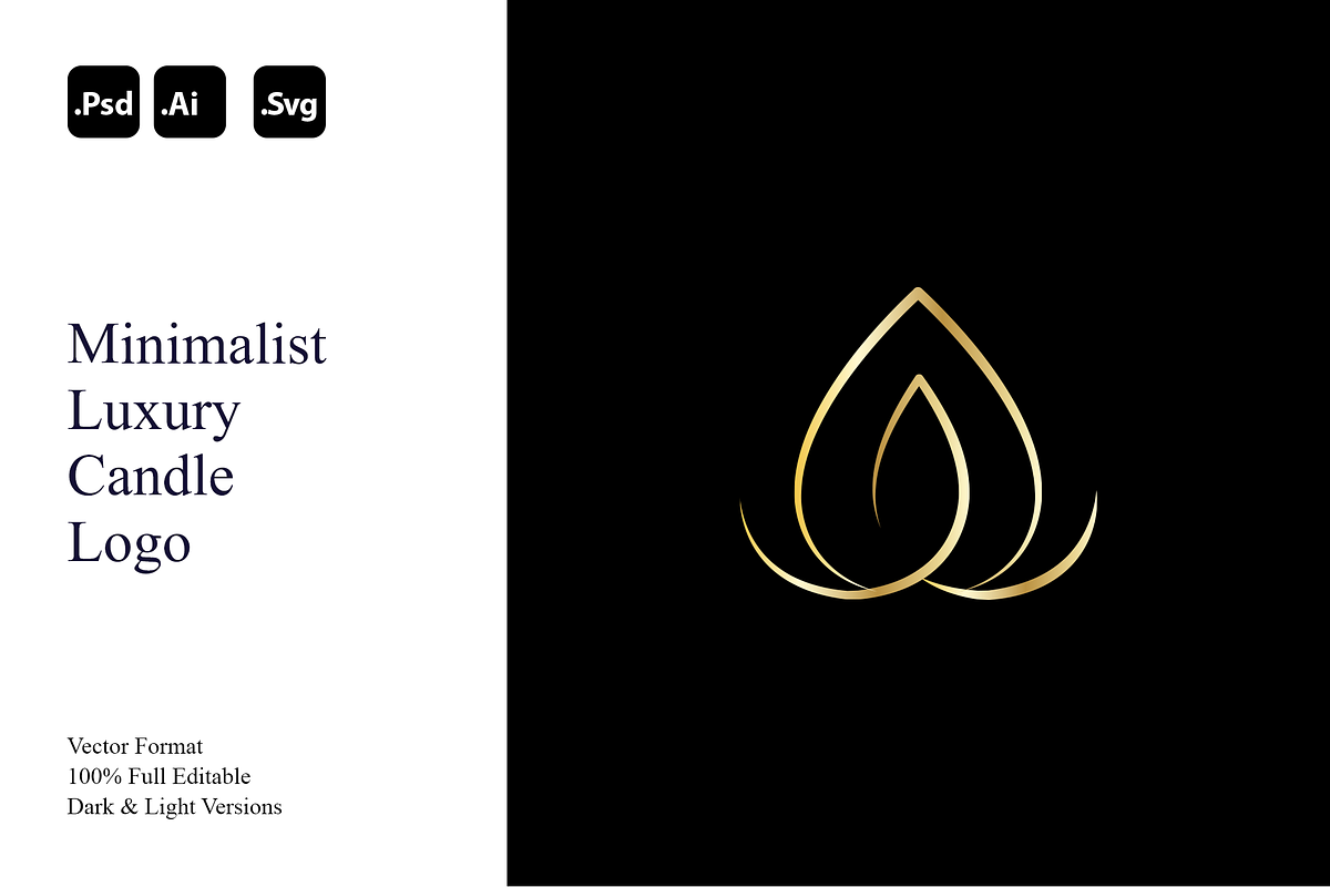 Minimalist Luxury Candle Logo, a Branding & Logo Template by Luxury Logos (Photo 1 of 4)