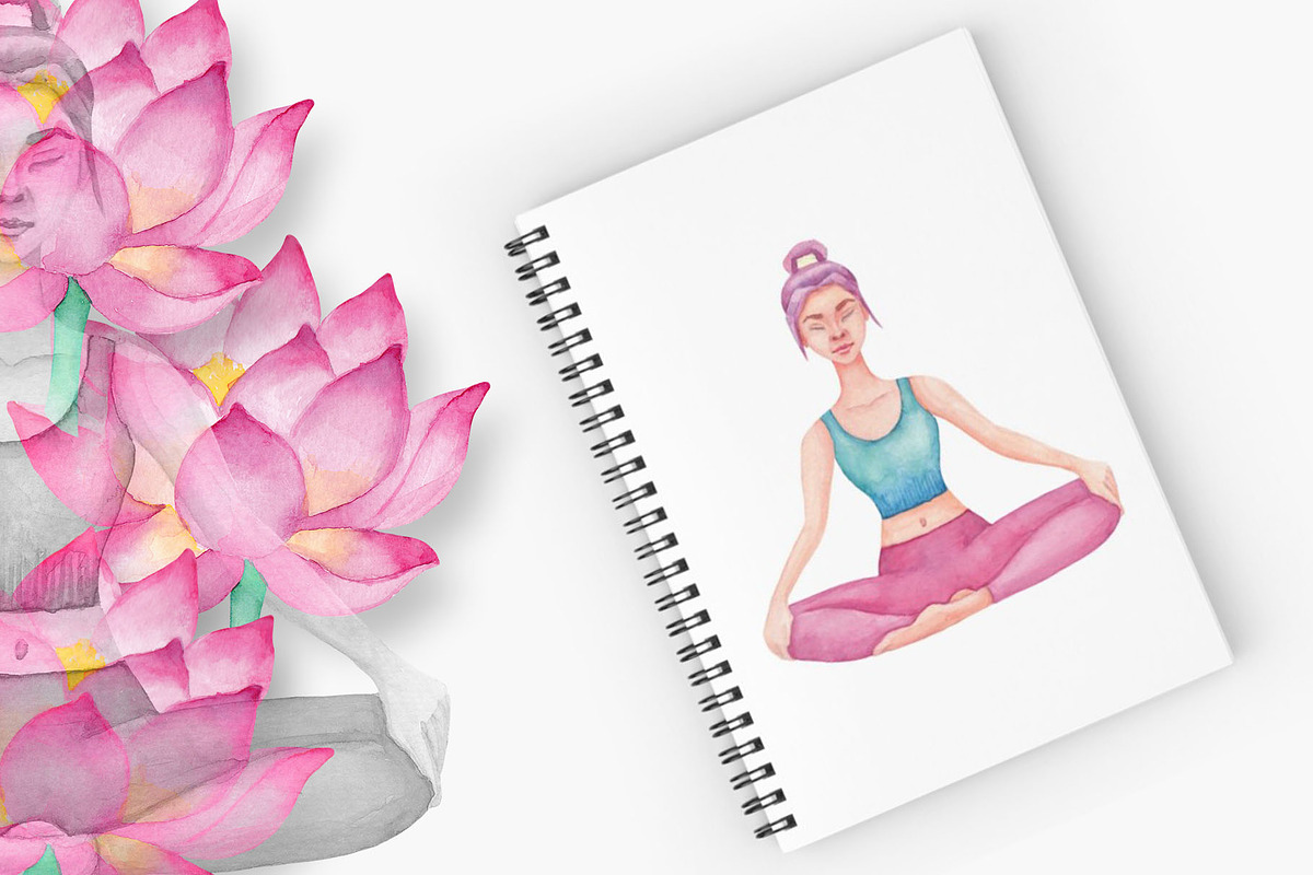 Watercolor Yoga Set, a Healthcare Illustration by Tabiti (Photo 28 of 30)