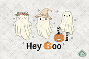 Hey Boo! Halloween Ghost PNG, an Illustration by Craft Nest (Thumbnail 1 of 6)