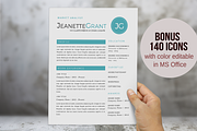 3 in 1 aqua round initials resume, a Resume Template by Inkpower (Thumbnail 1 of 5)