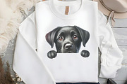 Watercolor Peeking Black Dog PNG Cli, an Illustration by DreamCafeArt (Thumbnail 6 of 7)