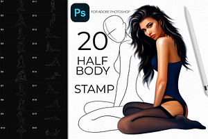 Fashion Body Pose Stamps Photoshop