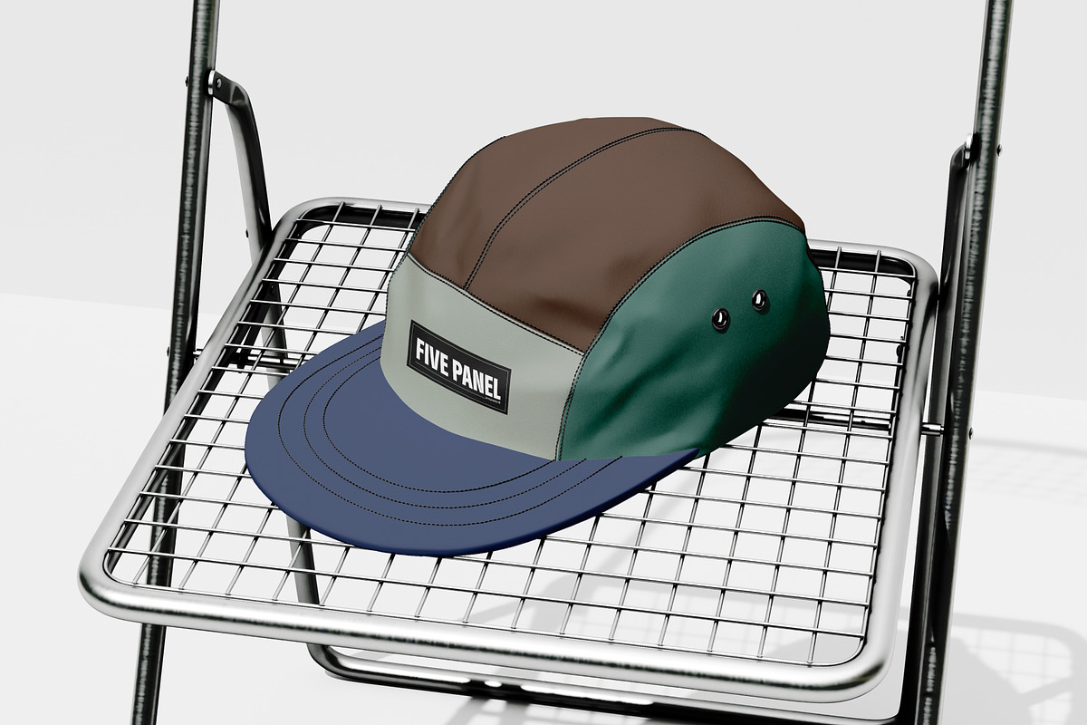 Five Panel Cap Mockup, a Hat Mockup by Budogol Studio (Photo 3 of 4)