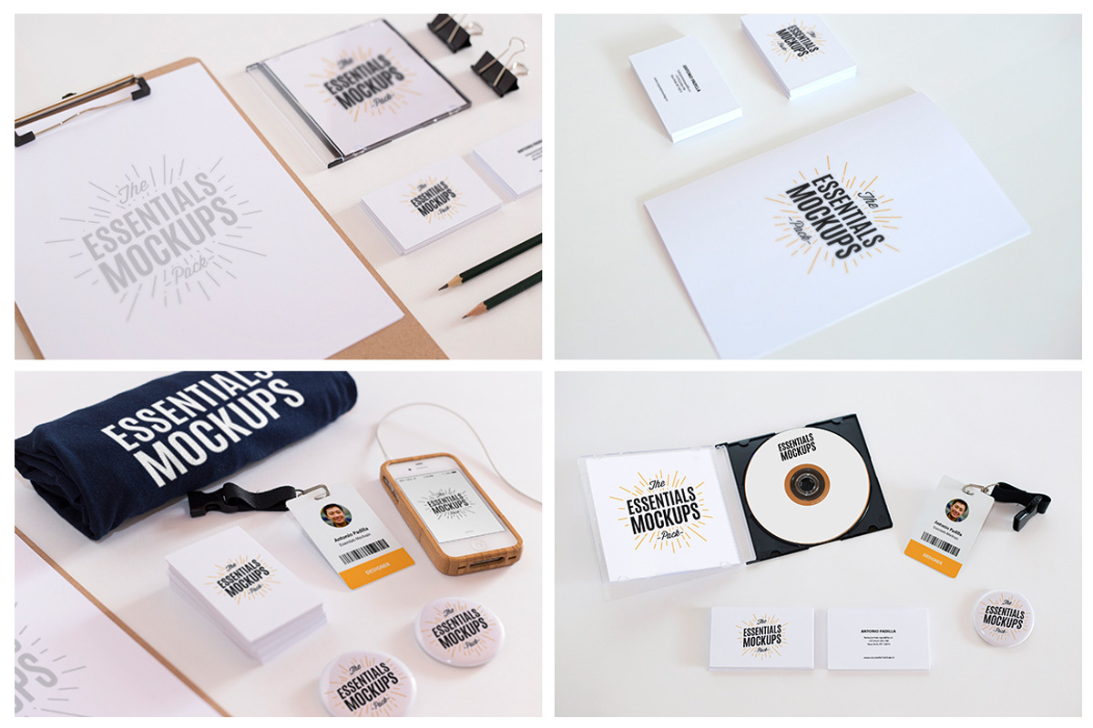 16 Essentials Mockups Pack / 16 PSD, a Print Template by GraphicHero (Photo 2 of 5)