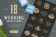 18 Wedding Logos and Badges, a Branding & Logo Template by Vasya Kobelev (Thumbnail 1 of 10)