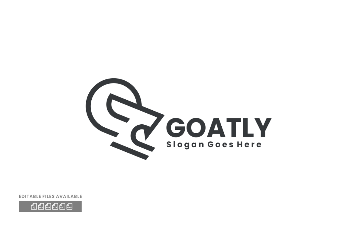 Goat Line Art Logo, a Branding & Logo Template by ivan_artnivora