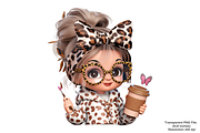 Girl Leopard Bow Clipart PNG Bundle, a Graphic by Clipart Bloom (Thumbnail 6 of 12)