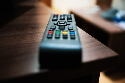 TV remote control on the table