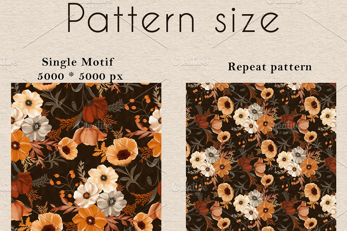 Autumnal Elegance pattern collection, a Pattern Graphic by Nora Gad (Photo 4 of 19)