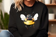 Cute Bees Clipart PNG, an Illustration by DreamCafeArt (Thumbnail 5 of 7)