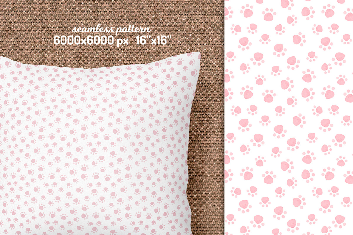 Cats Seamless patterns collection, a Pattern Graphic by Julia M. Watercolor (Photo 8 of 12)