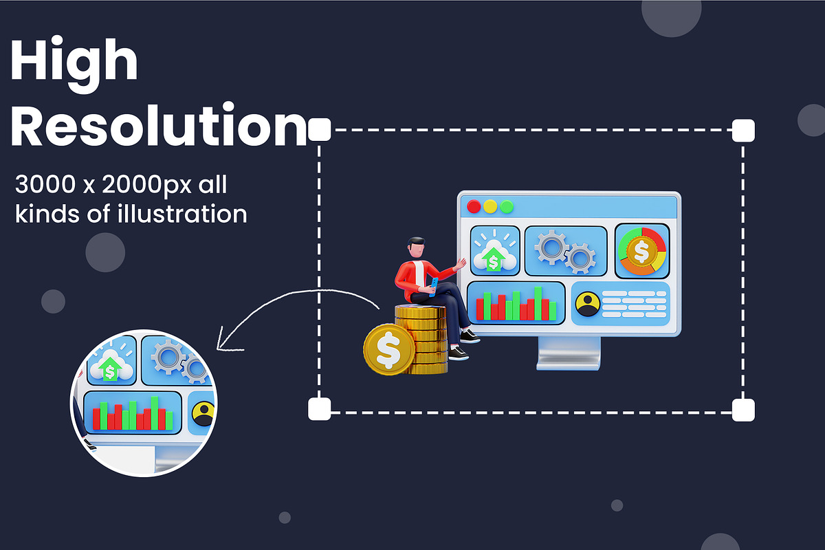 Financial 3D Illustration Pack, a 3D by novia99design (Photo 6 of 6)