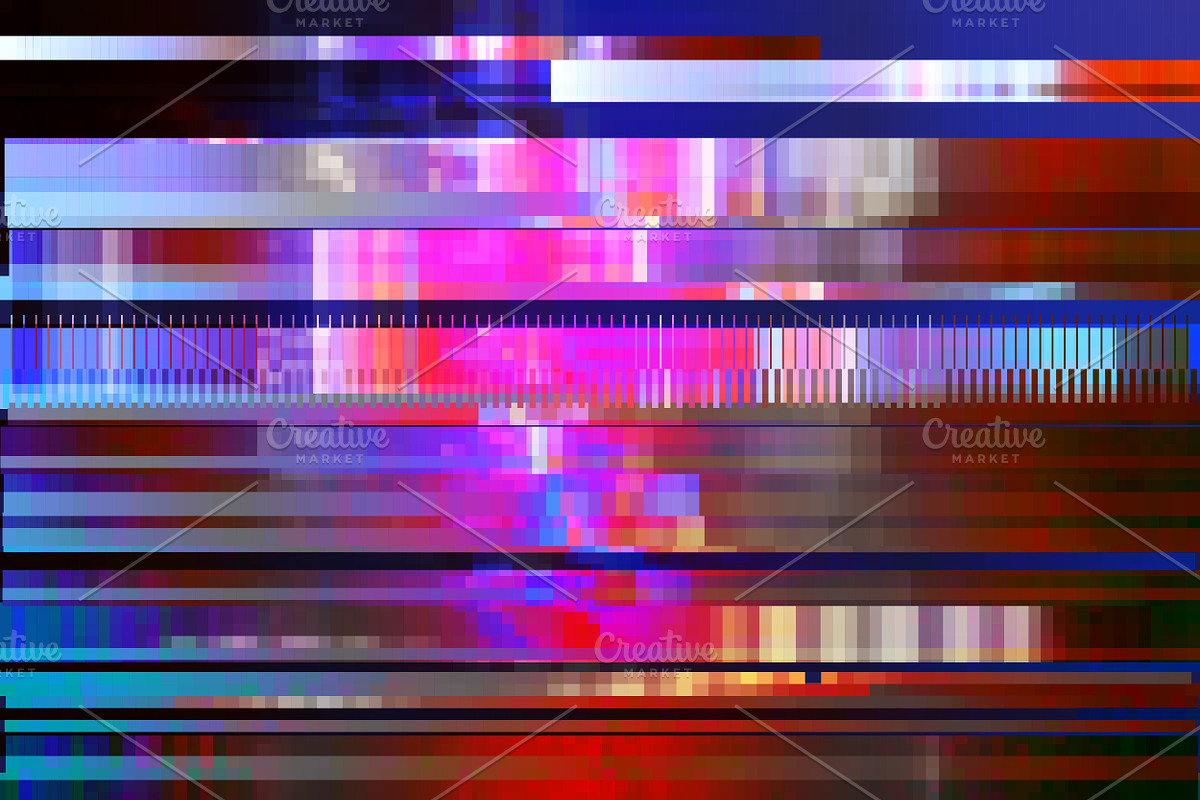 Glitched abstract vector backgrounds, a Technology Illustration by VectorShop (Photo 2 of 7)