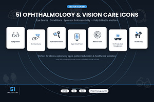 51 Ophthalmology & Vision Care Icons, a Duotone Icon by Symbolic Language