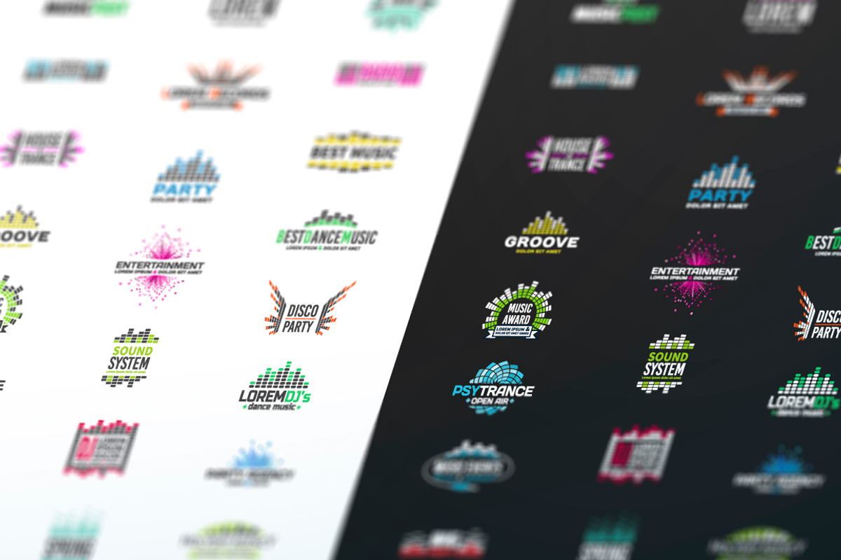 Music Equalizer Logo Template Set, a Branding & Logo Template by TheBigLake (Photo 1 of 4)