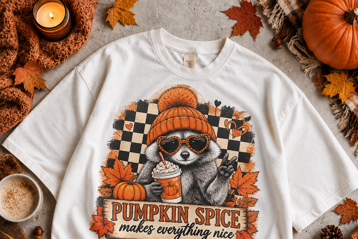 Fall Raccoon 8 PNG Bundle, a Decorative Illustration by ElDesignState (Photo 2 of 9)