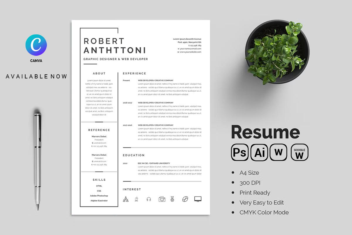 ATS Friendly resume, a Resume Template by Blackcloud_Creations (Photo 3 of 8)