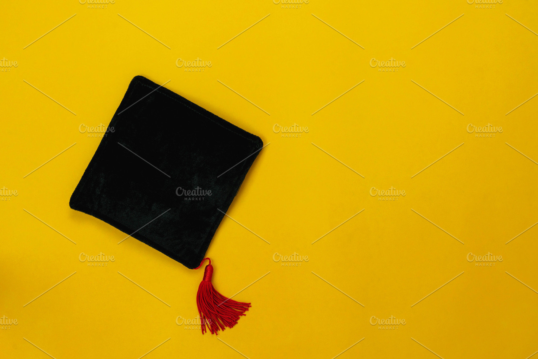 Top view graduation background containing equipment, document, and back to, a School & Education Photo by OSABEE TOP VIEW