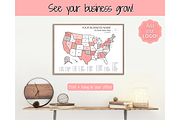 US Sales Map, EDITABLE Color Tracker, a Stationery Template by Templatables (Thumbnail 6 of 10)