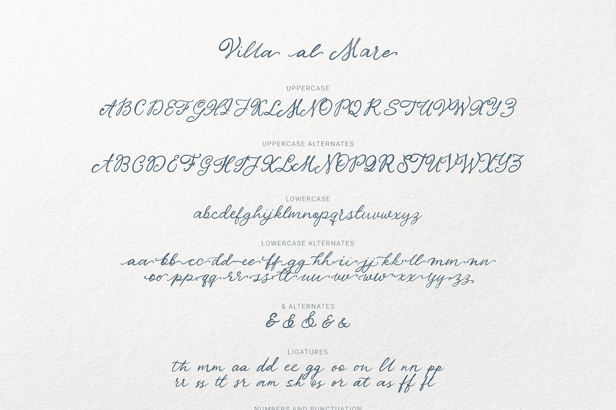 Villa al Mare | Vintage Script Font, a Script Font by AnMark (Photo 14 of 15)