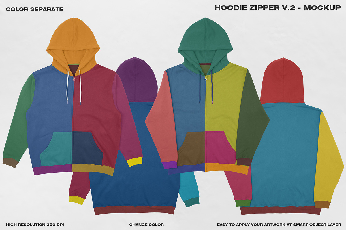 Hoodie Zipper V.2 - Mockup, a Hoody Mockup by DaldSgh (Photo 10 of 15)
