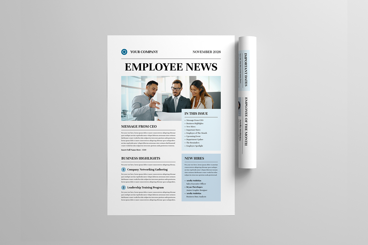 Company Employee Newsletter, a Flyer Template by Leaflove (Photo 4 of 5)