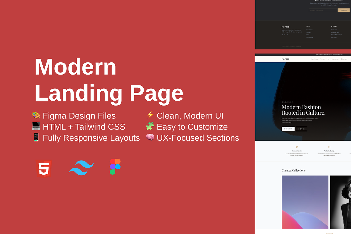 Fashion Landing Page, a WordPress Template by PetersTouch Creative (Photo 1 of 3)