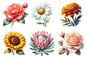 Watercolor Floral Clipart Bundle, an Illustration by SinaCreation (Thumbnail 2 of 5)