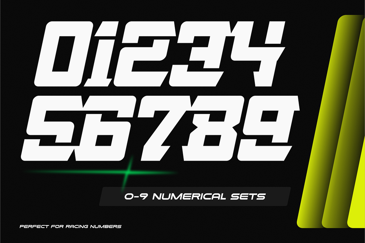 Vonirace - Futuristic Sporty Font, a Sans Serif Font by Yktypstd (Photo 3 of 10)
