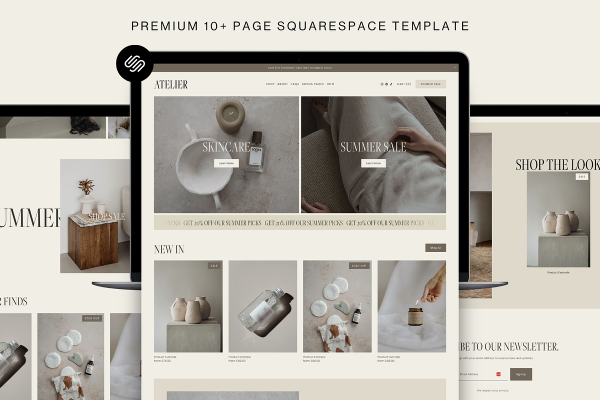 Squarespace Website Template Atelier, a Squarespace Template by Candor Templates (Photo 1 of 14)