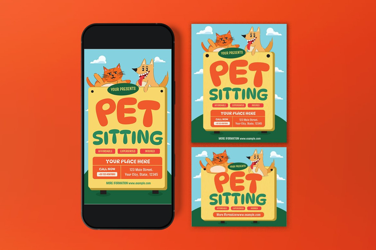 Pet Sitting Flyer, a Flyer Template by graphicook (Photo 3 of 3)