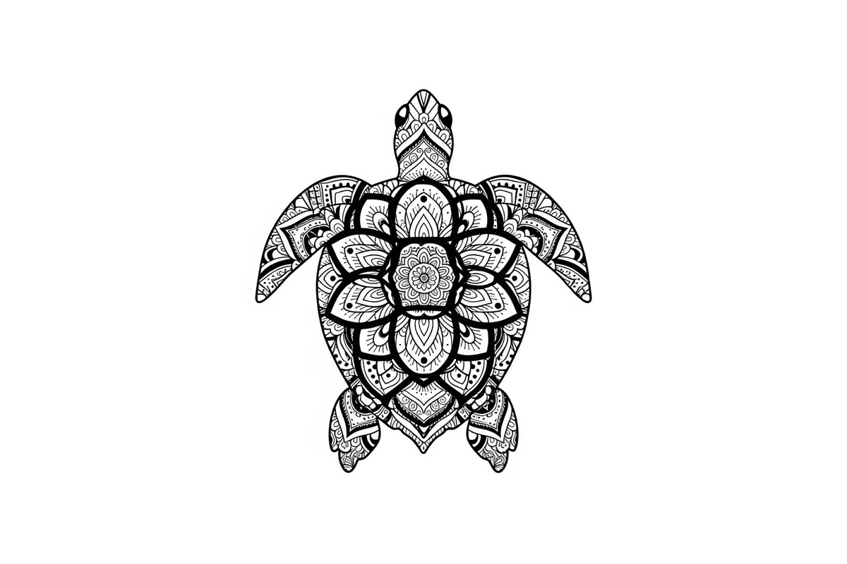 Mandala Sea Turtle SVG Bundle, an Illustration by yasushie (Photo 10 of 31)