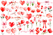 Watercolor Valentine's Day clipart, an Object Illustration by Evgeniia (Thumbnail 4 of 4)